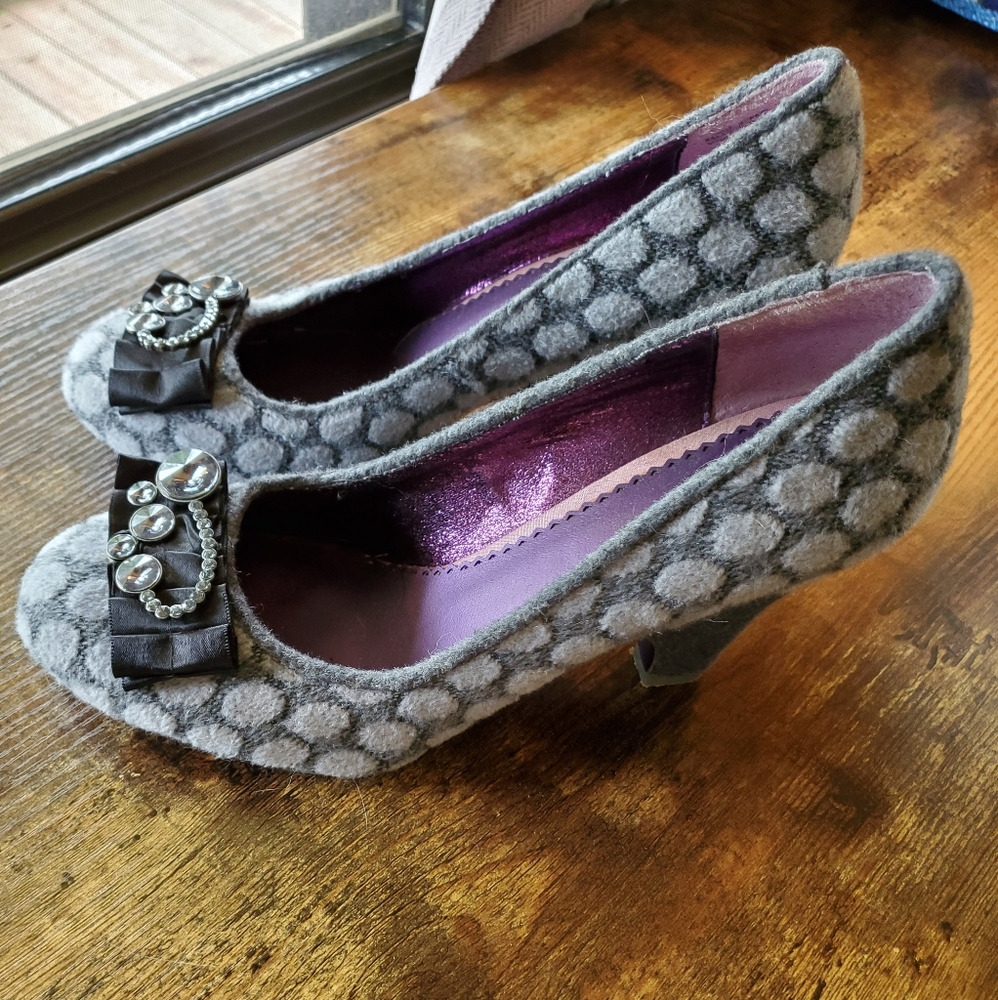 Barely Worn Poetic License Polka Dot Heels